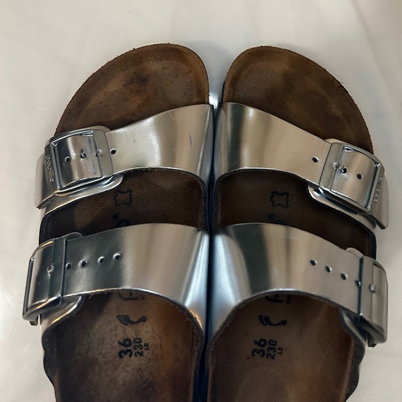 Chrome Silver Metallic Birkenstocks - Picture 12 of 16